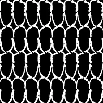 Classic vintage scandinavian seamless pattern with doodle rhombuses, texture  Stock Illustration