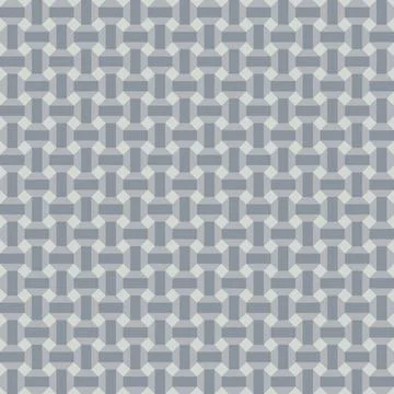 Classic vintage seamless pattern with abstract geometry 3d texture. gray silv Stock Illustration