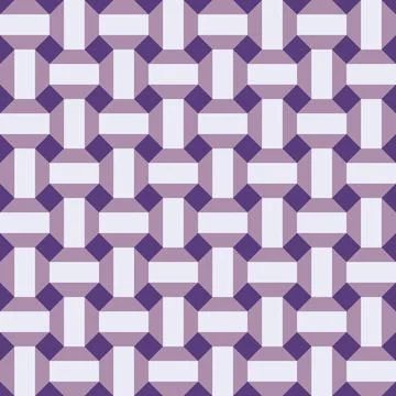 Classic vintage seamless pattern with abstract geometry 3d texture. violet li Illustrazione stock