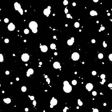 Classic vintage seamless pattern with ink blot dot, texture grunge crayons in Stock Illustration