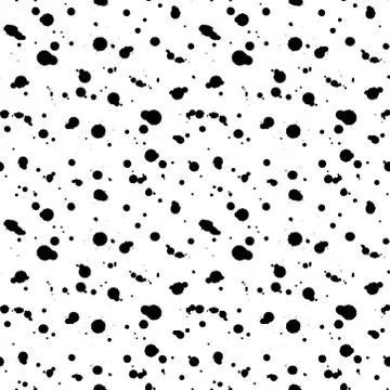 Classic vintage seamless pattern with ink blot dot, texture grunge crayons in Stock Illustration