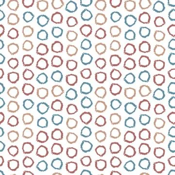 Classic vintage seamless pattern polka dot circles, scandinavian style textur Illustrazione stock