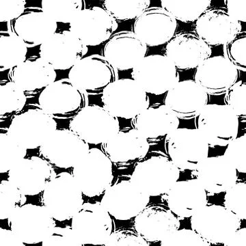 Classic vintage seamless pattern polka dot circles, scandinavian style textur Illustrazione stock