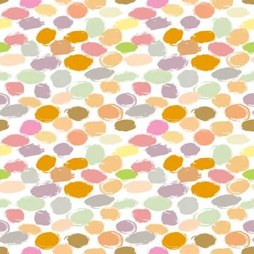 Classic vintage seamless pattern polka dot, texture brush strokes ink. pink g Stock Illustration
