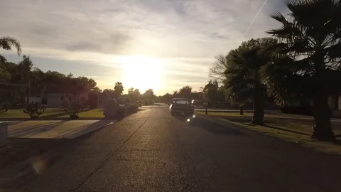 Classic Vintage Truck Driving Into Sunset Slow Motion Vídeos de archivo 87669953