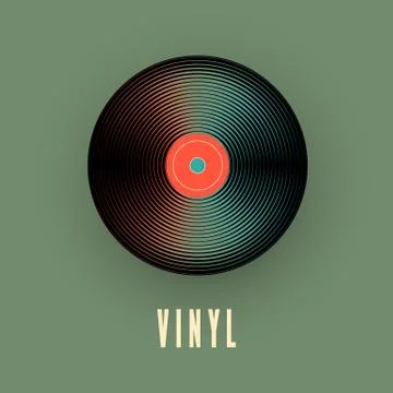 Classic vinyl music record. Vector illustration Stock Illustration