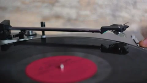 Classic vinyl record player Stock Footage 273521117