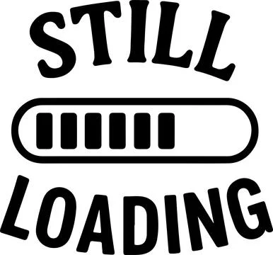 Classic visual indicator showing a still loading process with a progress bar. Stock Illustration