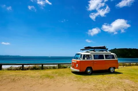 Classic volkswagen kombi van Stock Photos