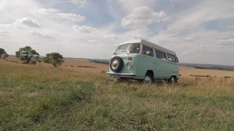 Classic VW Camper Van HD Video stock 27987324