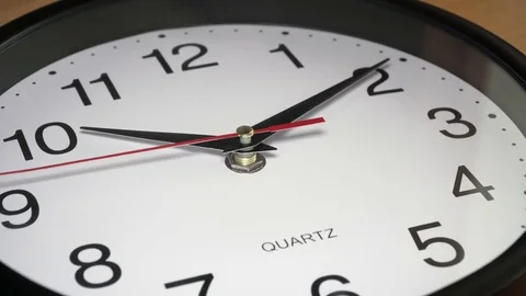 Classic wall clock. Close-up. Real time Stock Footage 85224970