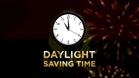 A classic wall clock display representing the concept of daylight saving ti.. Stock Footage 346541154