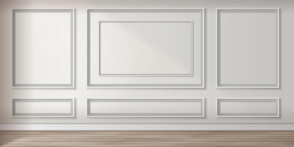 Classic wall panel arrangement Stock Illustration