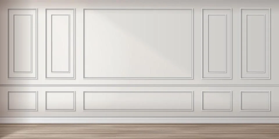 Classic wall panel arrangement Stock Illustration