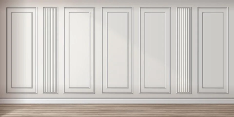 Classic wall panel arrangement Stock Illustration