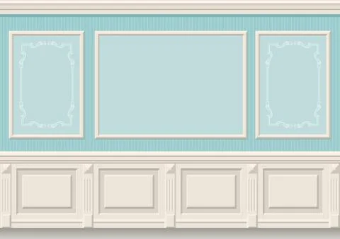 Classic wall panels Stock Illustration