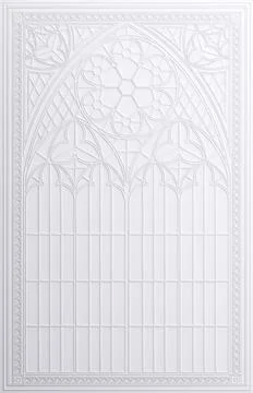 Classic wall of white arch gothic panels Stock Illustration