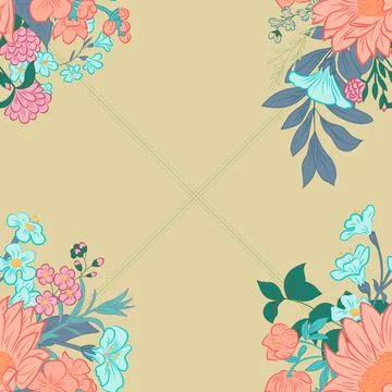 Classic wallpaper vintage flower pattern background Stock Illustration