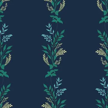 Classic wallpaper vintage leaf pattern background Stock Illustration