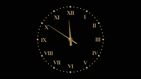 Classic watch dial. Alpha channel. Stock Footage 160840396