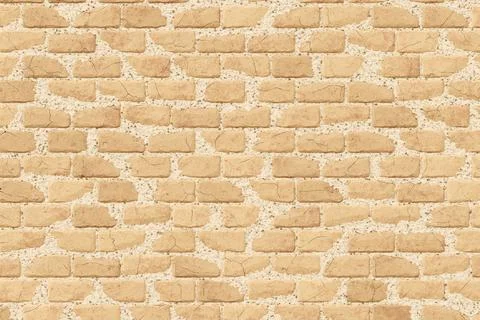 Classic weathered beige brick wall texture background for industrial loft style Stock Illustration