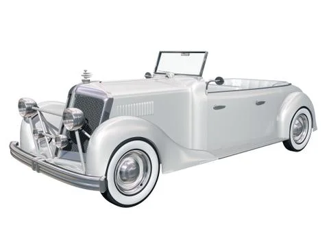 Classic wedding car Stock Illustration