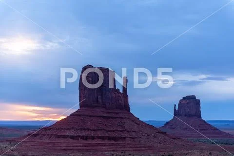 Classic western imagery at Monument Valley Stock Photos