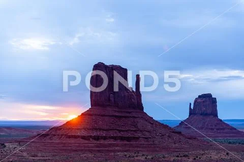 Classic western imagery at Monument Valley Stock Photos
