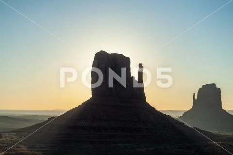 Classic western imagery at Monument Valley Stock Photos