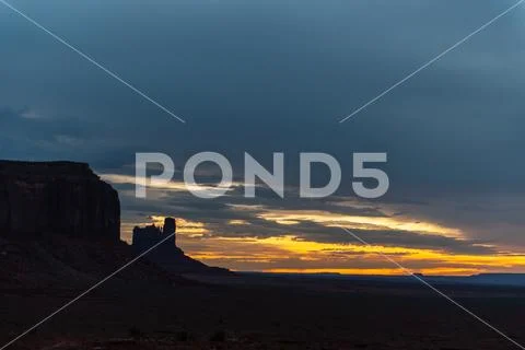 Classic western imagery at Monument Valley Stock Photos