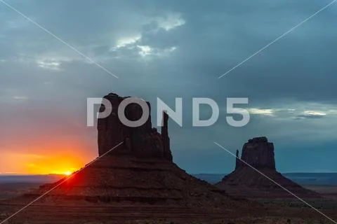 Classic western imagery at Monument Valley Stock Photos