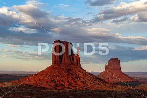 Classic western imagery at Monument Valley Stock Photos
