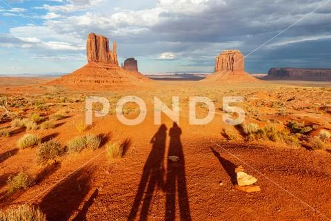 Classic western imagery at Monument Valley Stock Photos