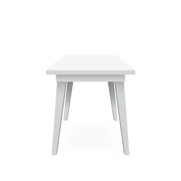 Classic white chair without back. Vector illustration. Stock Illustration