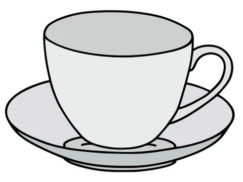 Classic white cup Stock Illustration