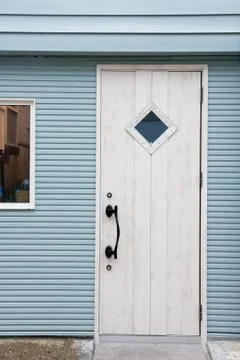 Classic white door Stock Photos