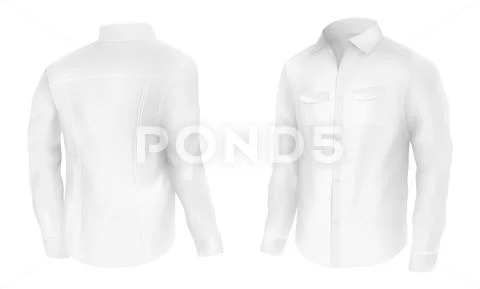 Classic white shirt, jacket two sides vector Stock Illustration