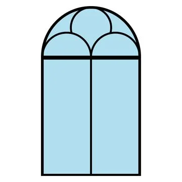 Classic Window Frame. Elegant Architectural Detail Stock Illustration
