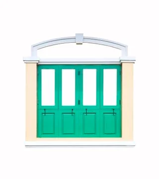 Classic window isolated Stock Photos