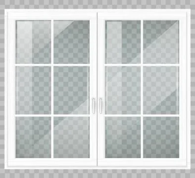 Classic wooden window Stock Illustration