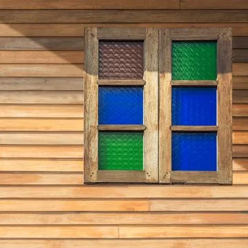 Classic wooden window Stock Photos