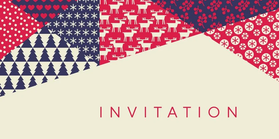 Classic xmas simple pattern for header, card, Ilustración de archivo