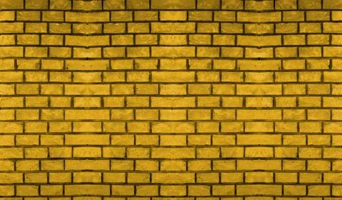 Classic yellow Brick Wall background Stock Illustration