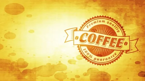 Classical 100 percentage reliable quality coffee circular jagged edge icon Vidéo 130928946