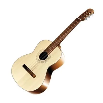 Classical acoustic guitar Stock Illustration