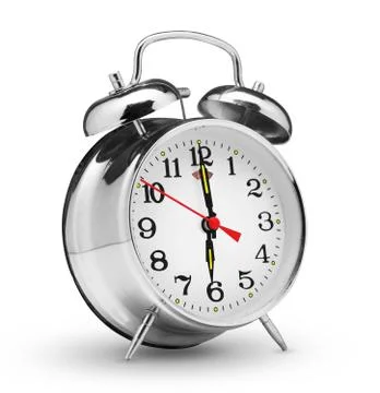 Classical alarm clock isolated on white background Stock Photos