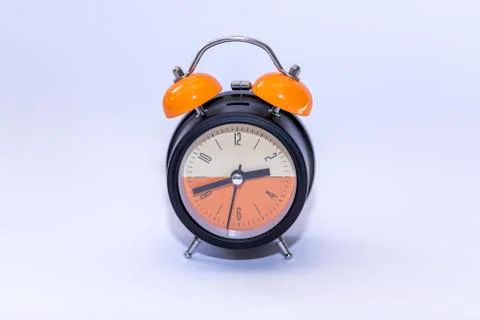 Classical alarm clock ringing on white background Stock Photos