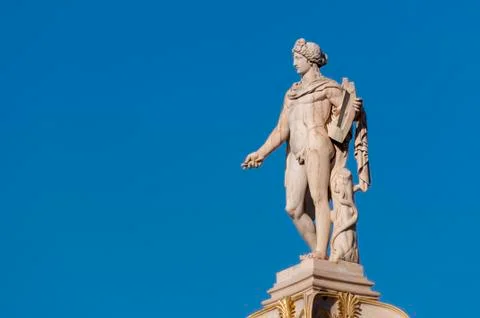 Classical Apollo god statue Stock-Fotos