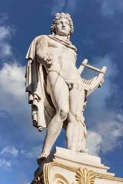 Classical Apollo god statue Stock Photos