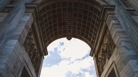 Classical Arch and Fast Clouds Stock-Footage 66452560